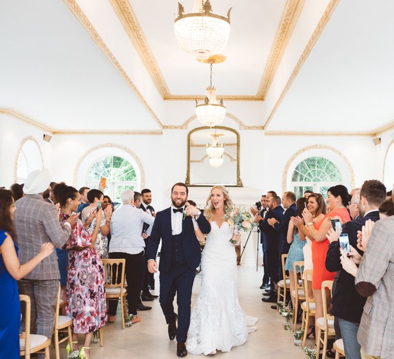 Bride & Groom Northbrook Park Wedding Ceremony