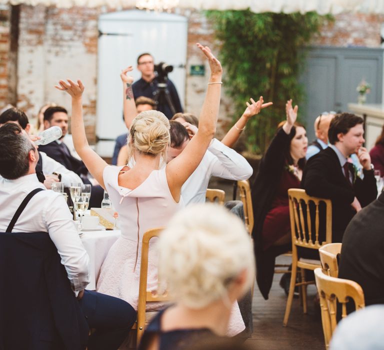 Wedding Guests During Reception Speeches