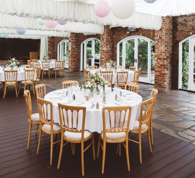 Northbrook Park, Surrey Wedding Reception with Hanging Lanterns