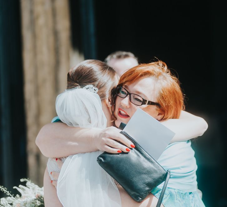 Church Courtyard | Bride in Sophia Tolli Gown | Classic Marquee Reception at Chippenham Park | Eliza Claire Photography