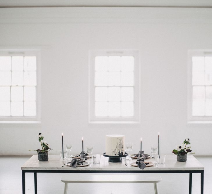 Minimal Elegant Bridal Inspiration Shoot With Ikebana Inspired Floral Arrangements By Kitten Grayson // Planned & Styled By Anemone Style // Images Genevieve Wedding Photography