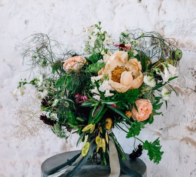 Oversized Wedding Bouquet With Soft Pastels And Statement Peonies