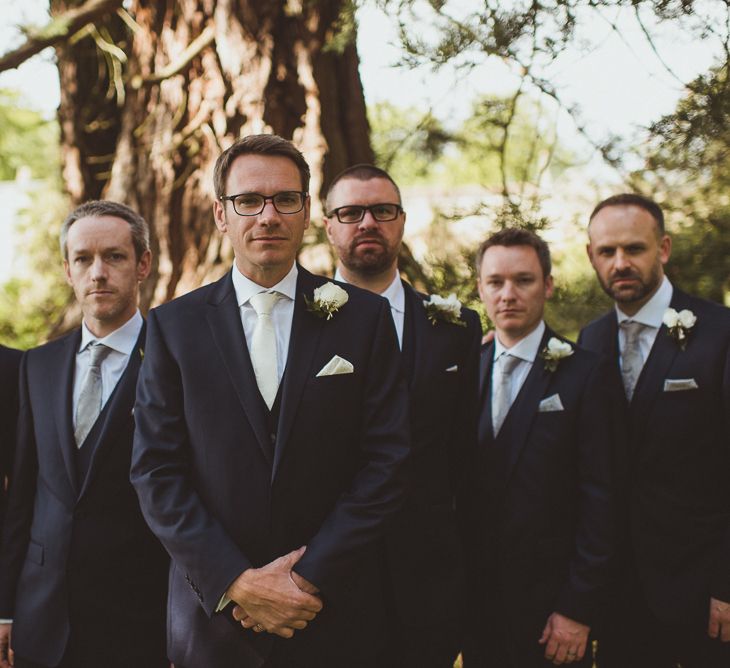 Groomsmen in Moss Bros Suits