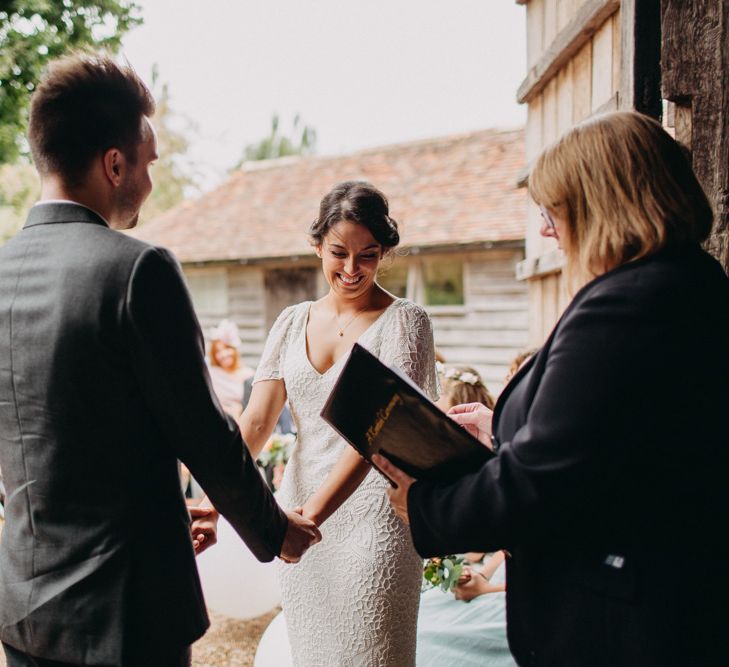 Ratsbury Barn Wedding With Bride In Eliza Jane Howell & Bridesmaids In Coast With Images From Frances Sales Photography