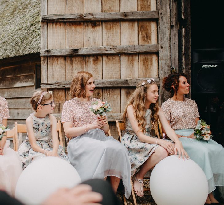 Ratsbury Barn Wedding With Bride In Eliza Jane Howell & Bridesmaids In Coast With Images From Frances Sales Photography