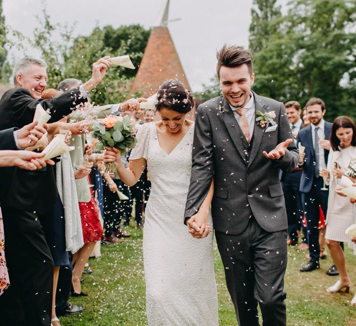 Ratsbury Barn Wedding With Bride In Eliza Jane Howell & Bridesmaids In Coast With Images From Frances Sales Photography