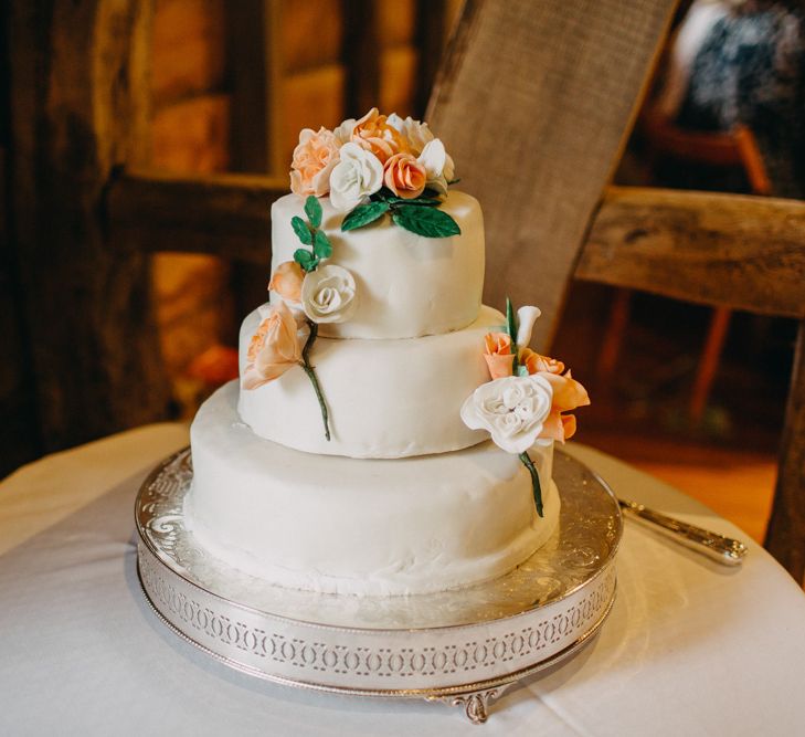 Wedding Cake With Flowers