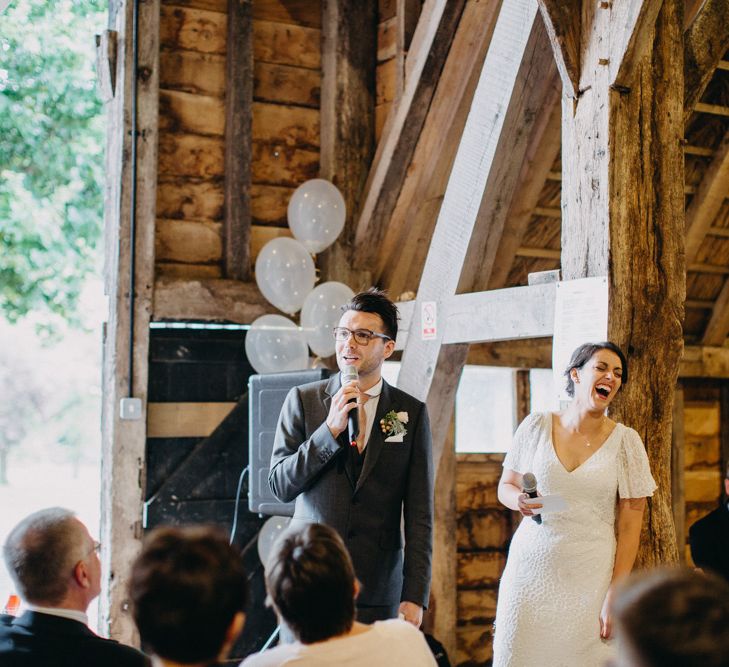 Ratsbury Barn Wedding With Bride In Eliza Jane Howell & Bridesmaids In Coast With Images From Frances Sales Photography