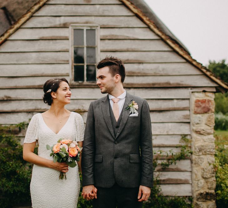 Ratsbury Barn Wedding With Bride In Eliza Jane Howell & Bridesmaids In Coast With Images From Frances Sales Photography