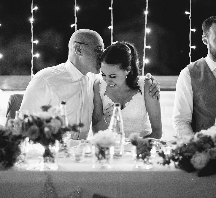 Emotional Bride During Wedding Speeches