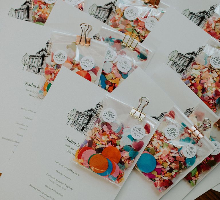 Wedding Stationery & Confetti Bags | London Townhall Hotel Wedding | Irene Yap Photography