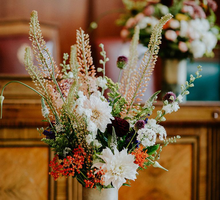 Flower Arrangment | London Townhall Hotel Wedding | Irene Yap Photography