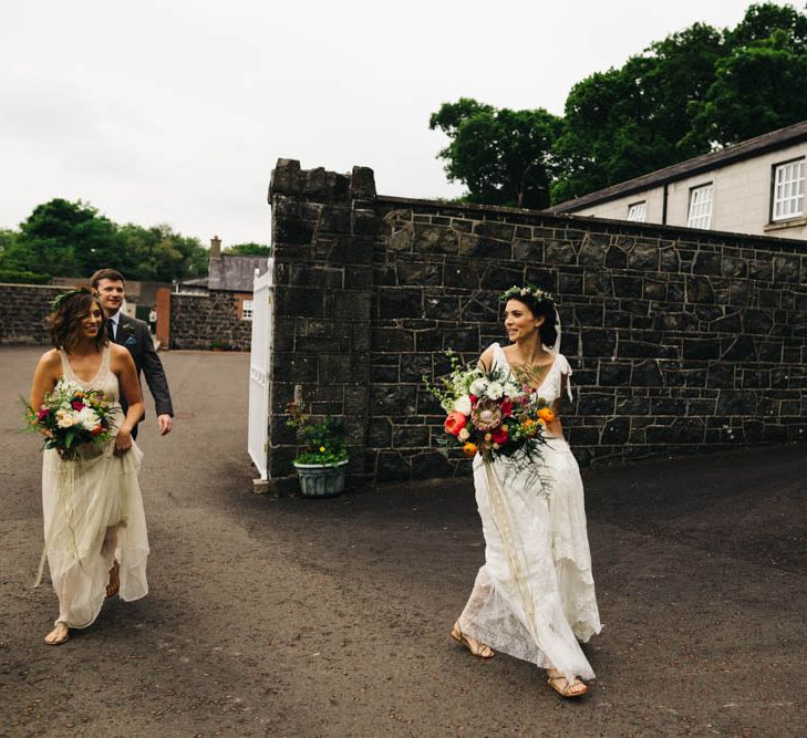 Bride in Jesús Peiró Bridal Gown