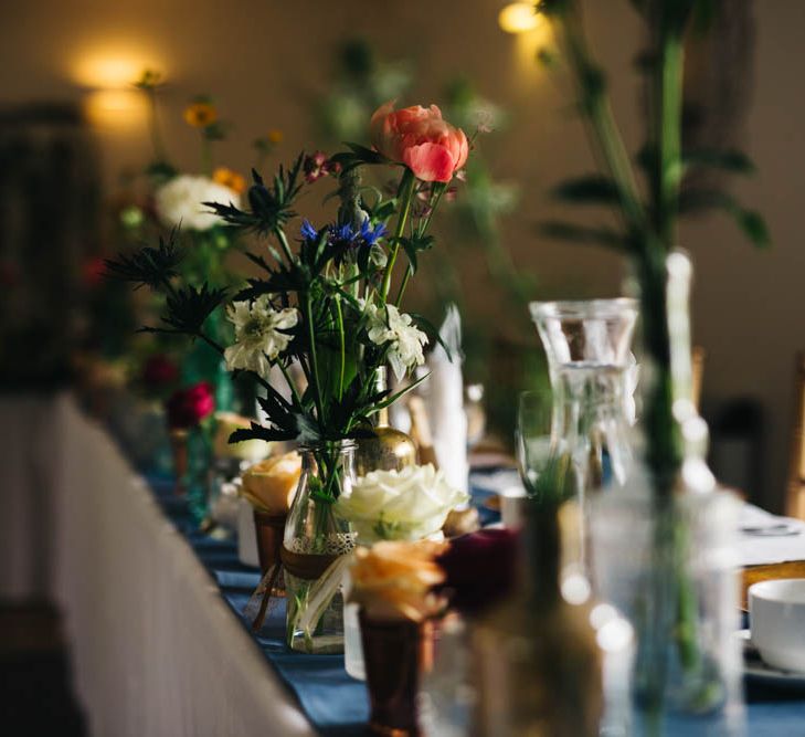 Flower Stems in Mis-match Vases