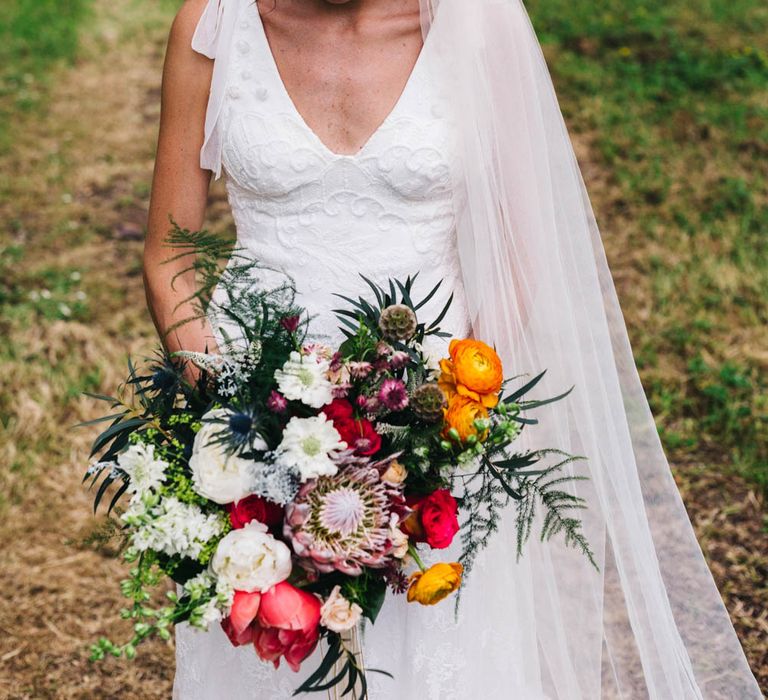 Bride in Jesús Peiró Bridal Gown