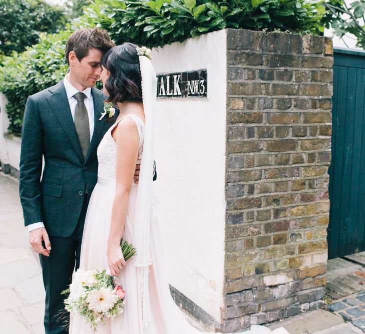 Blush Pink Wedding Dress 'Tamsin' by Catherine Deane