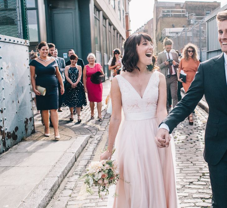 Blush Pink Wedding Dress Tamsin by Catherine Deane