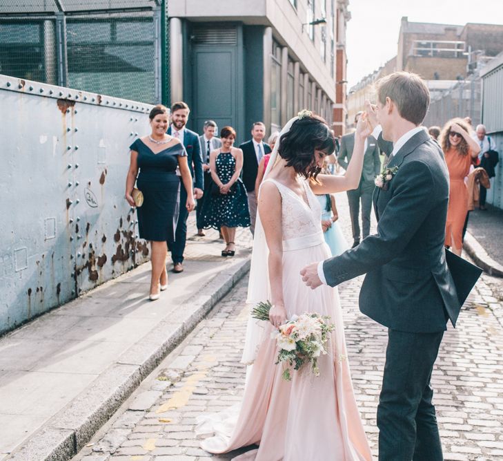 Blush Pink Wedding Dress Tamsin by Catherine Deane