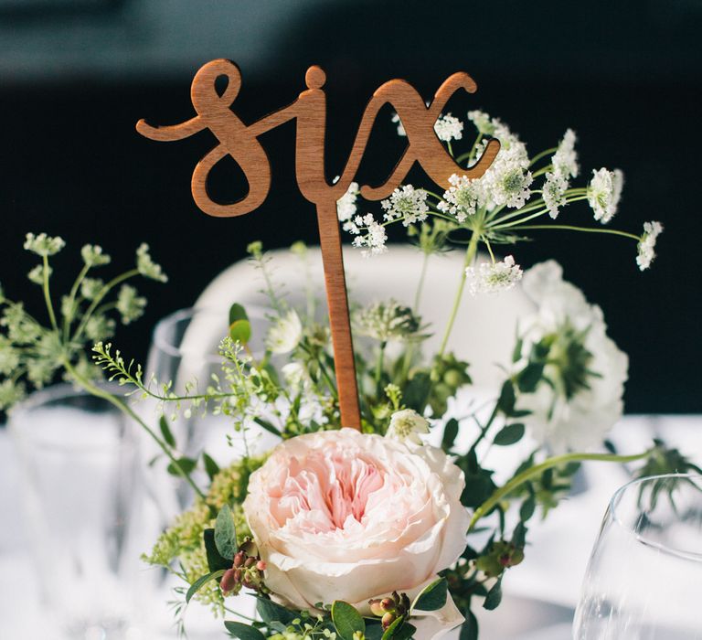 Glass Bottle Floral Wedding Centrepieces