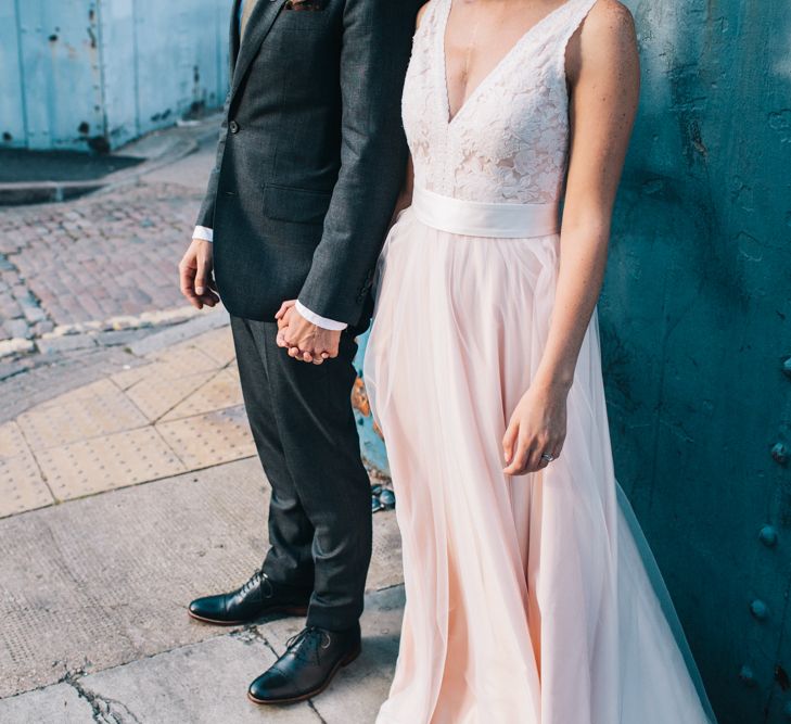 Blush Pink Wedding Dress Tamsin by Catherine Deane