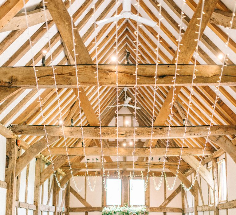 Wedding Ceremony | Bride in Fred & Ginger Bridal Design Gown | Groom in Navy Mullen Mullen Suit | Pastel Spring Wedding at Loseley Park Barn | Sarah-Jane Ethan Photography | Captured Media Weddings Film