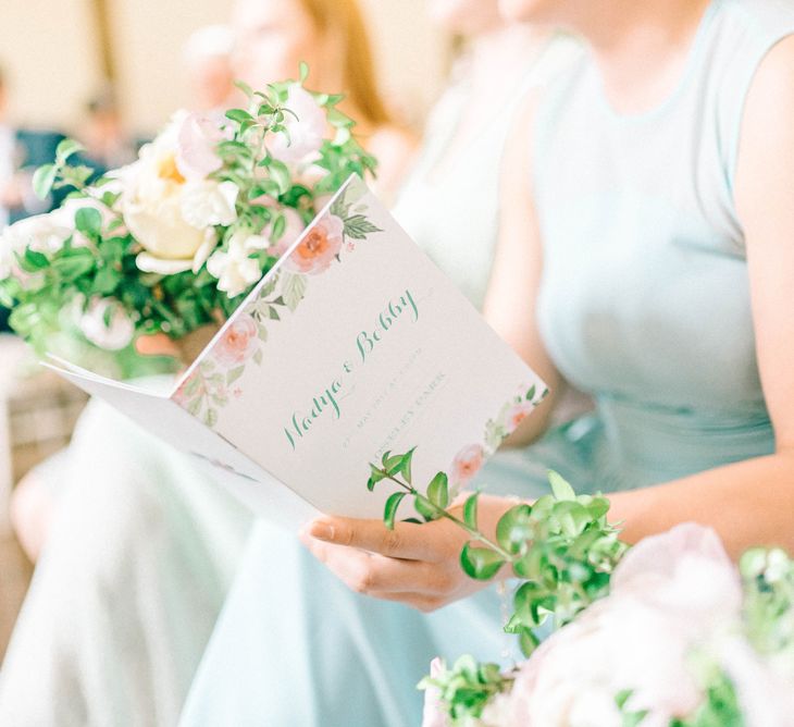 Wedding Stationery | Pastel Spring Wedding at Loseley Park Barn | Sarah-Jane Ethan Photography | Captured Media Weddings Film