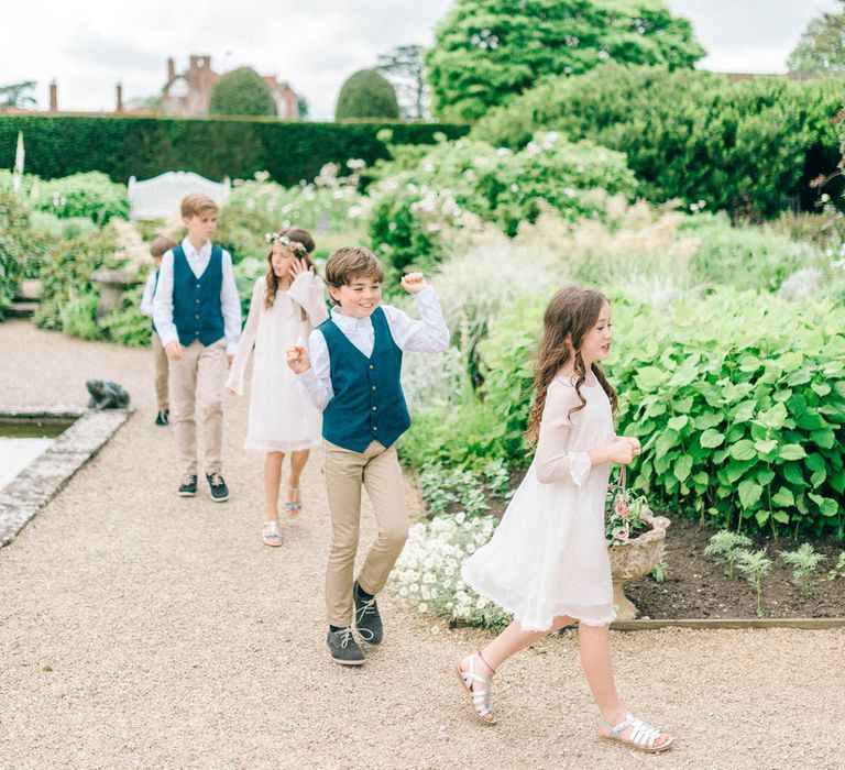 Flower Girls & Page Boys | Pastel Spring Wedding at Loseley Park Barn | Sarah-Jane Ethan Photography | Captured Media Weddings Film