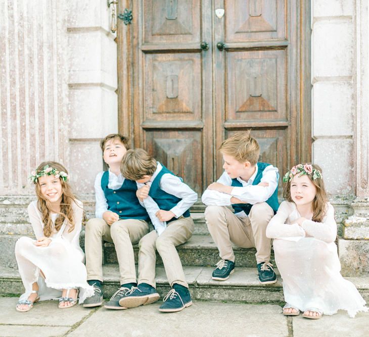 Kids at Weddings | Pastel Spring Wedding at Loseley Park Barn | Sarah-Jane Ethan Photography | Captured Media Weddings Film