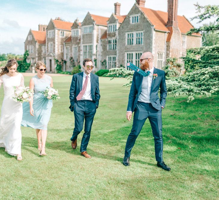 Wedding Party | Pastel Spring Wedding at Loseley Park Barn | Sarah-Jane Ethan Photography | Captured Media Weddings Film