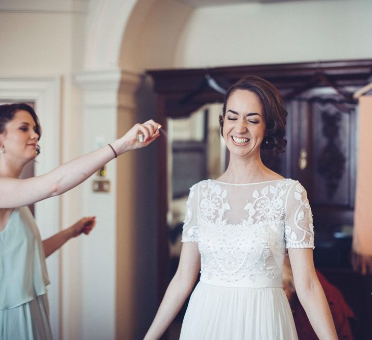 Bride in Alice Temperley Saffron Gown | Vintage Wedding at Burgh House & The Pickle Factory London | Lovestruck Photography