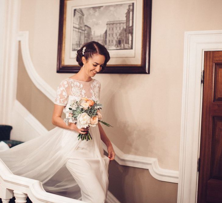 Bride in Alice Temperley Saffron Gown | Vintage Wedding at Burgh House & The Pickle Factory London | Lovestruck Photography