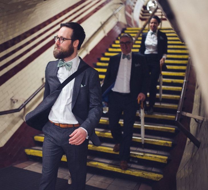 Groom in Hugo Boss Suit | Vintage Wedding at Burgh House & The Pickle Factory London | Lovestruck Photography