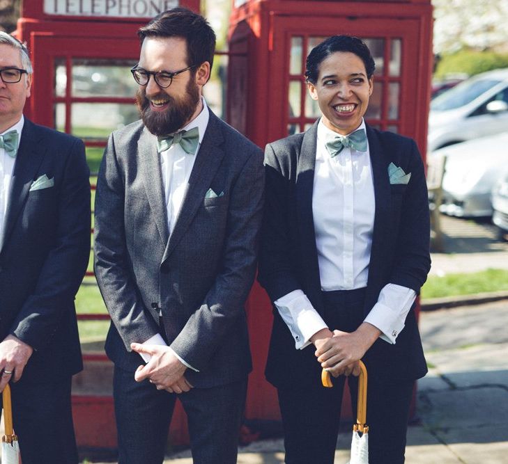 Groomsmen in Grey Suits | Vintage Wedding at Burgh House & The Pickle Factory London | Lovestruck Photography