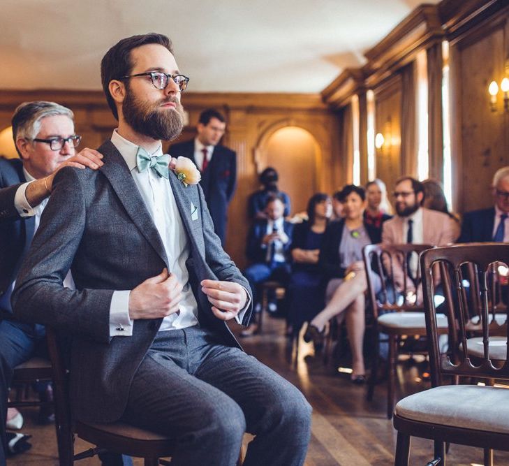 Groom in Hugo Boss Suit | Vintage Wedding at Burgh House & The Pickle Factory London | Lovestruck Photography