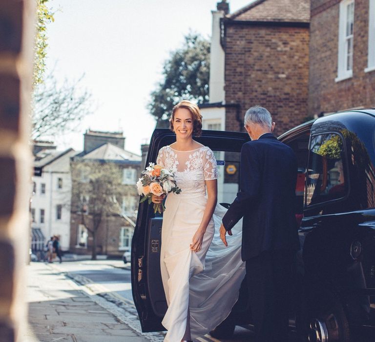 Bride in Alice Temperley Saffron Gown | Vintage Wedding at Burgh House & The Pickle Factory London | Lovestruck Photography