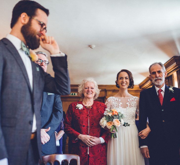 Bride in Alice Temperley Saffron Gown | Groom in Hugo Boss Suit | Vintage Wedding at Burgh House & The Pickle Factory London | Lovestruck Photography