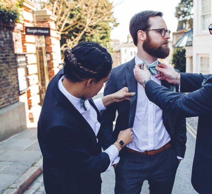 Groomsmen | Groom in Hugo Boss Suit | Vintage Wedding at Burgh House & The Pickle Factory London | Lovestruck Photography