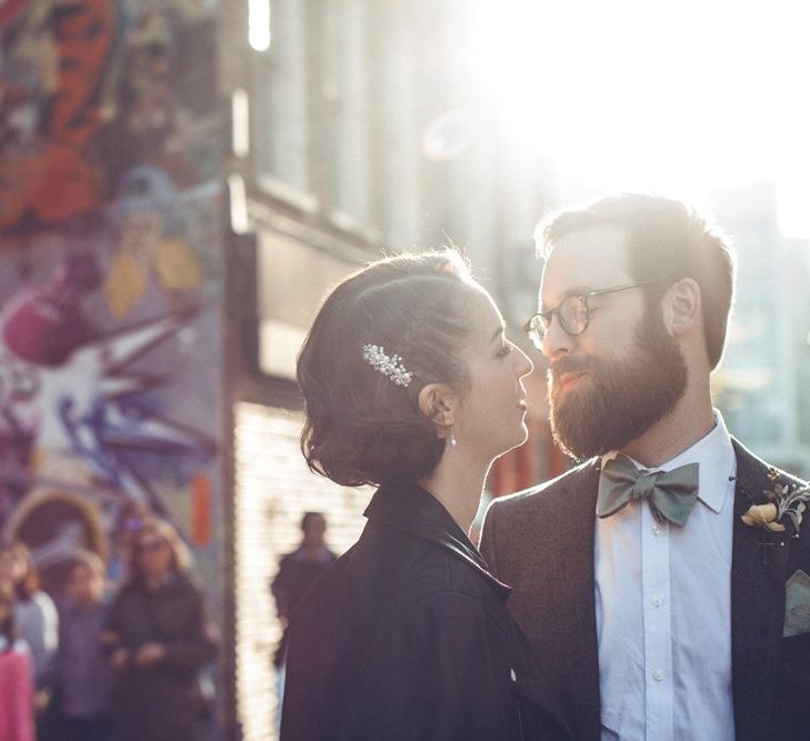 Bride in Alice Temperley Saffron Gown | Groom in Hugo Boss Suit | Vintage Wedding at Burgh House & The Pickle Factory London | Lovestruck Photography