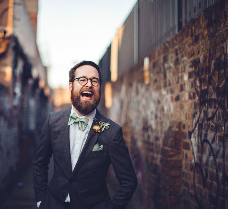 Groom in Hugo Boss Suit | Vintage Wedding at Burgh House & The Pickle Factory London | Lovestruck Photography