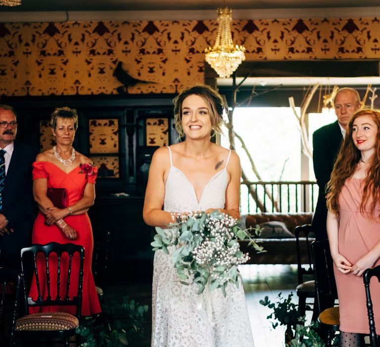 Bridesmaids in White Dresses | Intimate Pub Wedding at The Bell in Ticehurst | Dale Weeks Photography