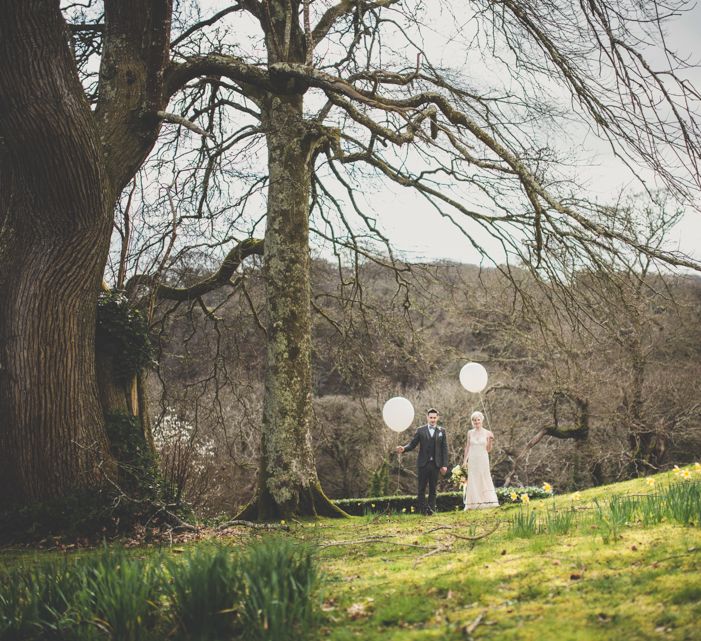 Bride & Groom At Bconnoc Cornwall