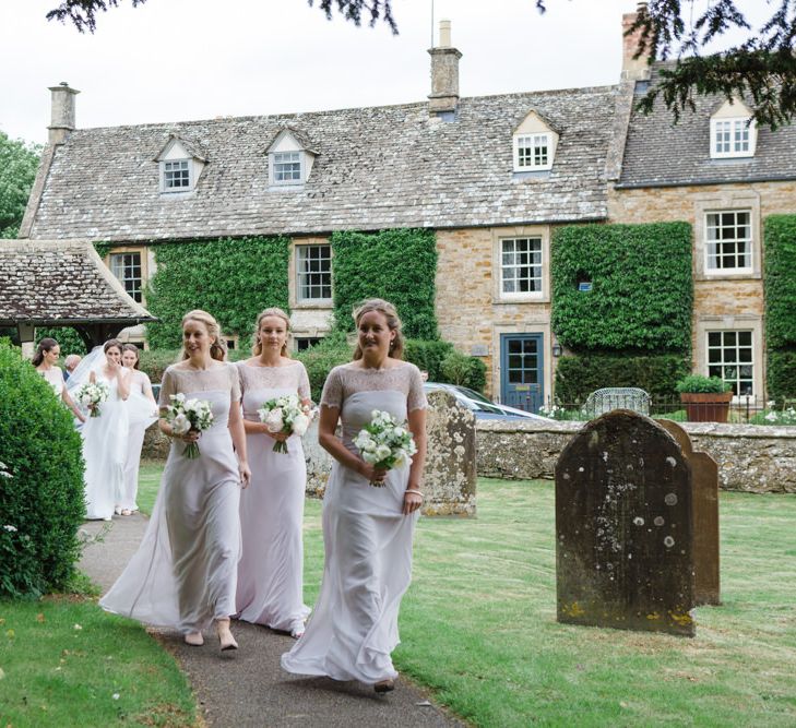 Bridesmaids in Pink ASOS Dresses | Beautiful Classic Wedding at Cornwell Manor | Lucy Davenport Photography