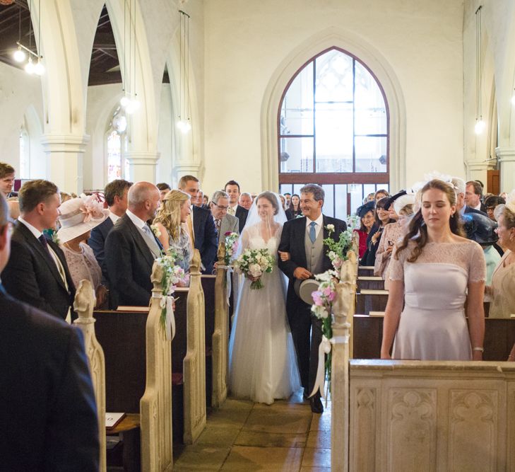 Church Wedding Ceremony | Bride in Ingrida Bridal Gown | Groom in Tails | Beautiful Classic Wedding at Cornwell Manor | Lucy Davenport Photography