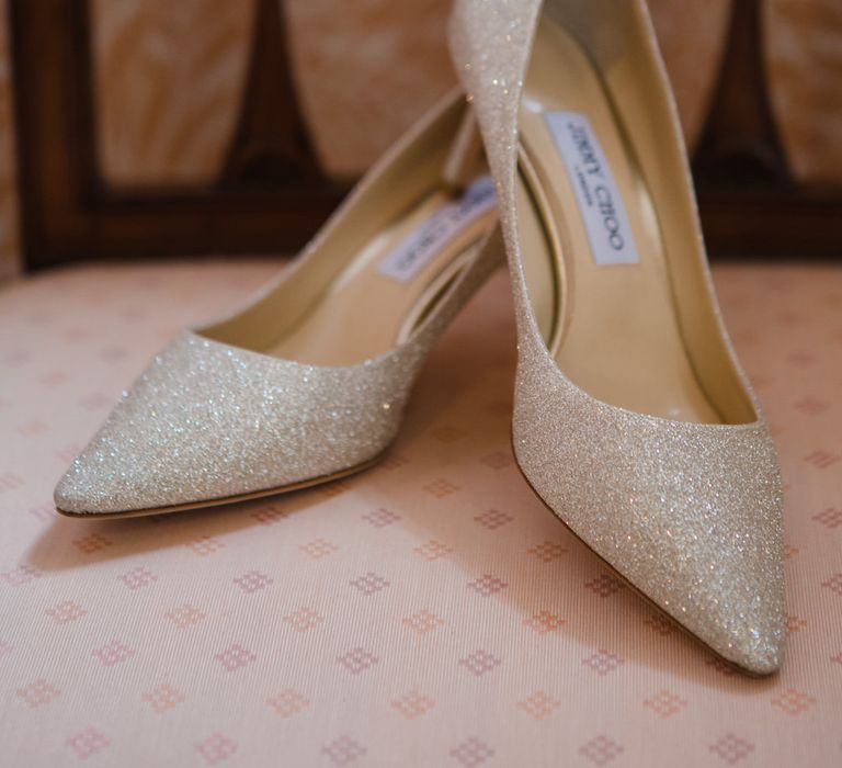 Jimmy Choo Shoes | Beautiful Classic Wedding at Cornwell Manor | Lucy Davenport Photography