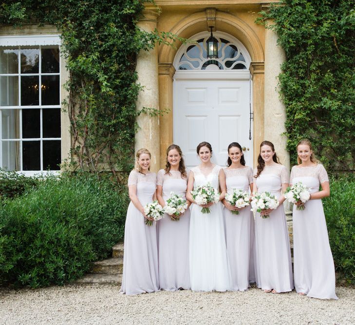 Bridesmaids in Pink ASOS Dresses | Beautiful Classic Wedding at Cornwell Manor | Lucy Davenport Photography