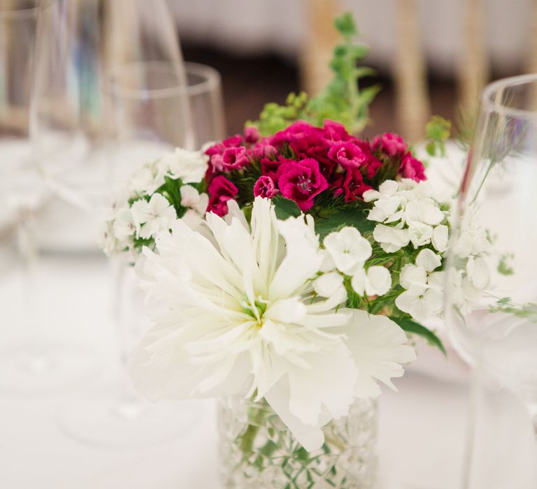 Flower Stems in Jars | Beautiful Classic Wedding at Cornwell Manor | Lucy Davenport Photography