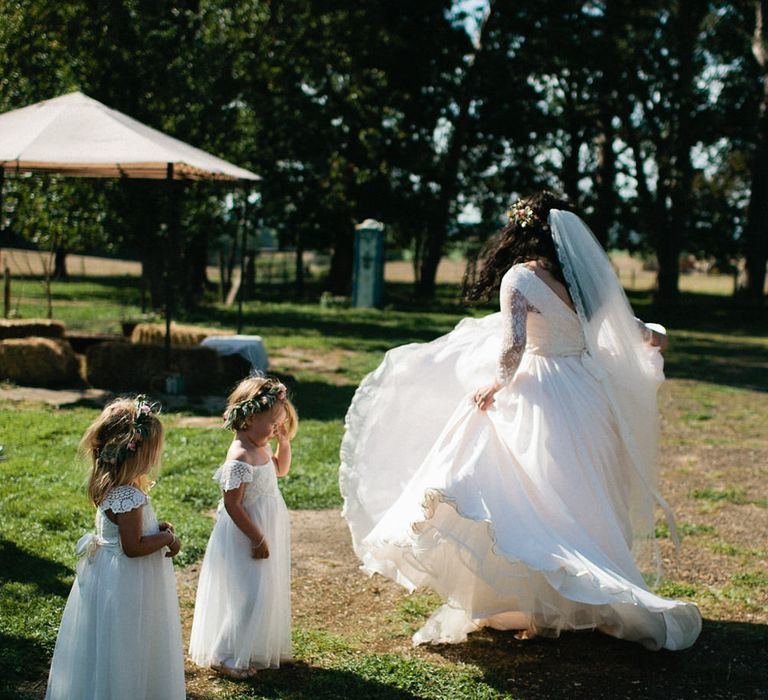 Bride in Naomi Neoh Wedding Dress | Natalie Hewitt Planned Wedding at Normanton Church & Kingsthorpe Lodge Barn | Jeni Smith Photography | Blue Ridge Wedding Videography