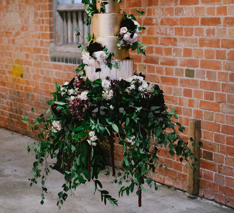 Suspended Wedding Cake by Couture Cakes | Jay Archer Floral Design | Natalie Hewitt Planned Wedding at Normanton Church & Kingsthorpe Lodge Barn | Jeni Smith Photography | Blue Ridge Wedding Videography