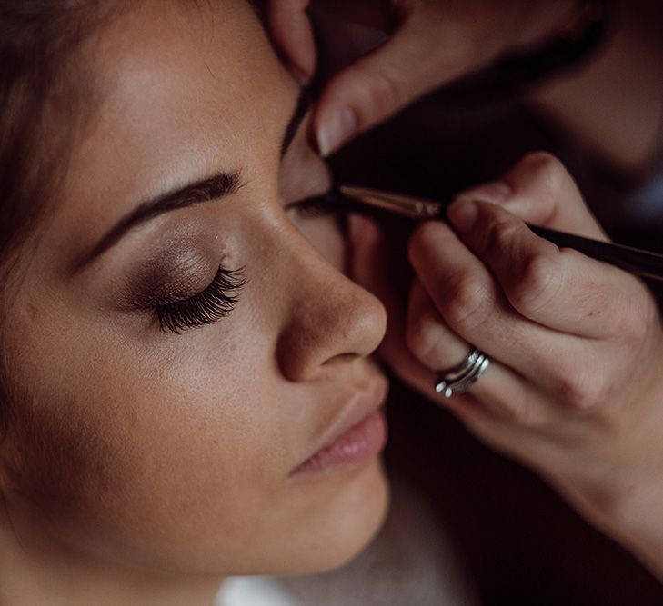 Pronovias Bride With Relaxed Up Do For A Navy & Gold Themed Wedding At Larmer Tree Gardens With Images From Jason Mark Harris