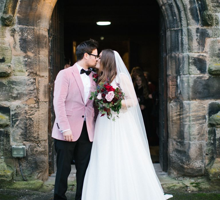 Groom In Pink Burberry Jacket